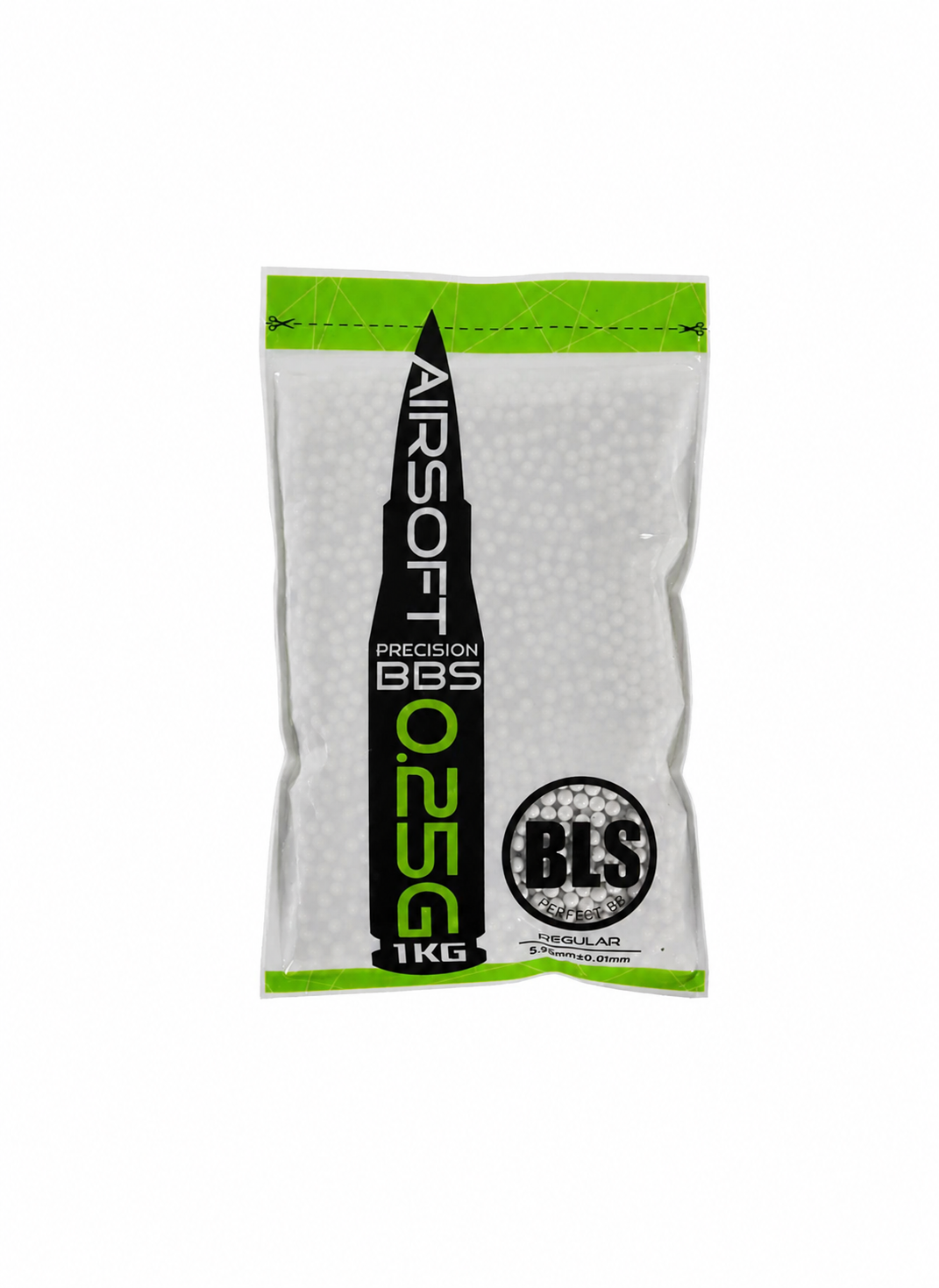 BLS PRECISION UH Airsoft lövedék 0.25g, 4000 BB (csomag) - fehér